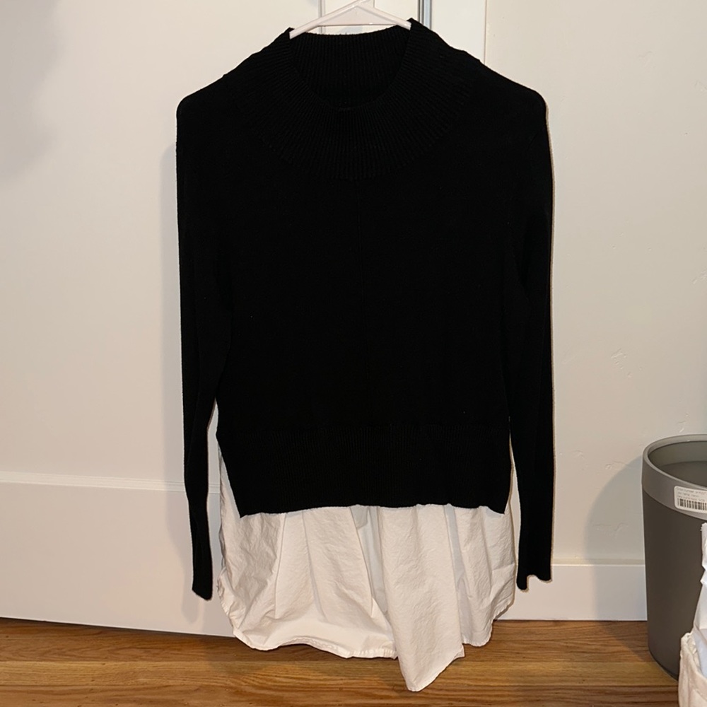 Sweater with shirt